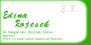 edina rojcsek business card